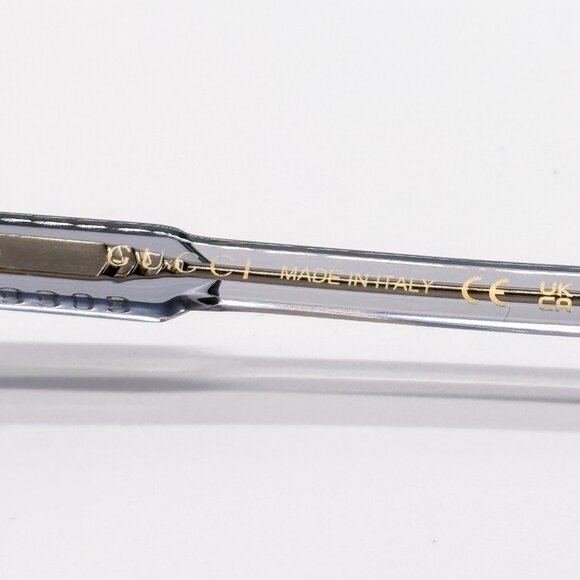 NEW GUCCI GG1120O 005 MEN TRANSPARENT LIGHT BLUE EYEGLASSES GUCCI - Picture 10 of 11